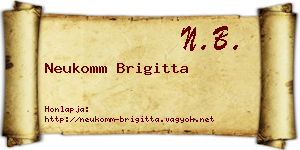 Neukomm Brigitta névjegykártya